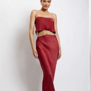 Meshki Crop top/Maxi skirt Set